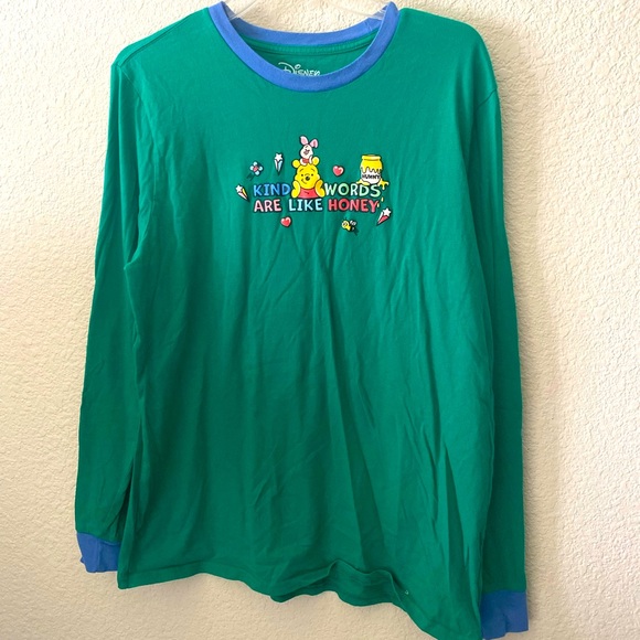 boxlunch Tops - Disney Winnie the Pooh Kind Words Green Long Sleeve T-Shirt - BoxLunch Exclusive